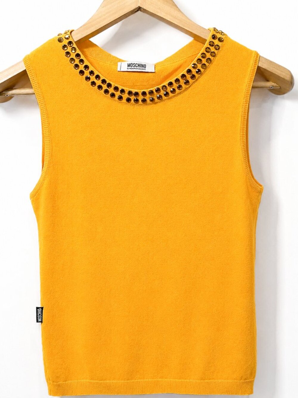 Vintage Moschino Cheap and Chic Beaded Knit Top Orange - 8